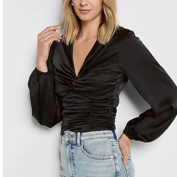 Express Tops - Twist Front Tie Back Top